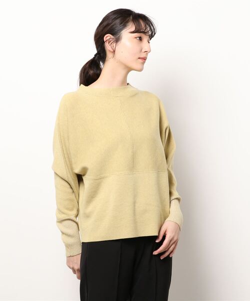 Q（キュー）の「切替ドルマンニット（ニット/セーター・レディース・ライトグレー/ネイビー/チェリーピンク/ブルー/ペールイエロー/アイボリー/セージグリーン/ホワイト・MEDIUM）」の11枚目の写真