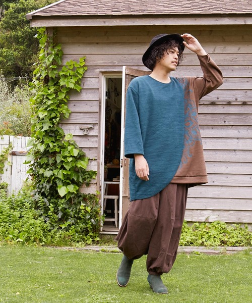 チャイハネ（チャイハネ）の「【チャイハネ】無地変形MEN'Sワイドパンツ（その他パンツ・メンズ・ブラック/ベージュ/ブラウン/ブルー/パープル/カーキ/オレンジ/ホワイト/ライトベージュ/ネイビー・FREE）」の13枚目の写真