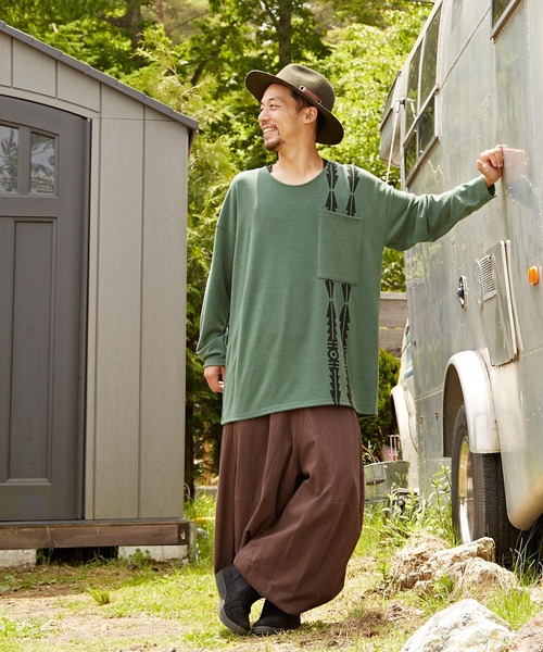 チャイハネ（チャイハネ）の「【チャイハネ】無地変形MEN'Sワイドパンツ（その他パンツ・メンズ・ブラック/ベージュ/ブラウン/ブルー/パープル/カーキ/オレンジ/ホワイト/ライトベージュ/ネイビー・FREE）」の11枚目の写真