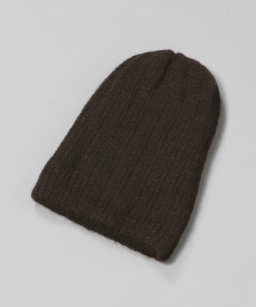 KIJIMA TAKAYUKI（キジマ　タカユキ）の「KIJIMA TAKAYUKI ALPACA KNIT RIB BEANIE EWKN-002A（ニットキャップ/ビーニー・メンズ・グレー/ブラウン/オフホワイト/ブラック・FREE）」の4枚目の写真