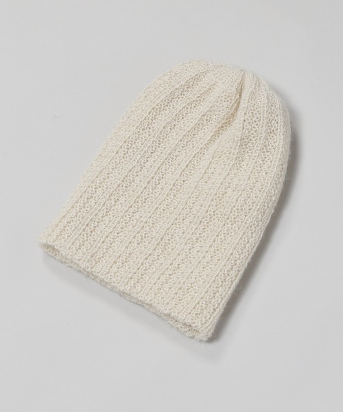 KIJIMA TAKAYUKI（キジマ　タカユキ）の「KIJIMA TAKAYUKI ALPACA KNIT RIB BEANIE EWKN-002A（ニットキャップ/ビーニー・メンズ・グレー/ブラウン/オフホワイト/ブラック・FREE）」の2枚目の写真