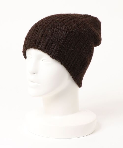 KIJIMA TAKAYUKI（キジマ　タカユキ）の「KIJIMA TAKAYUKI ALPACA KNIT RIB BEANIE EWKN-002A（ニットキャップ/ビーニー・メンズ・グレー/ブラウン/オフホワイト/ブラック・FREE）」の7枚目の写真