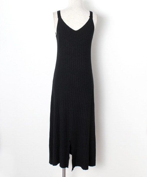 Primazel（プリマゼル）の「マキシ丈ノースリーブニットワンピース（ワンピース・レディース・ブラック/ベージュ/ブラウン・M）」の6枚目の写真