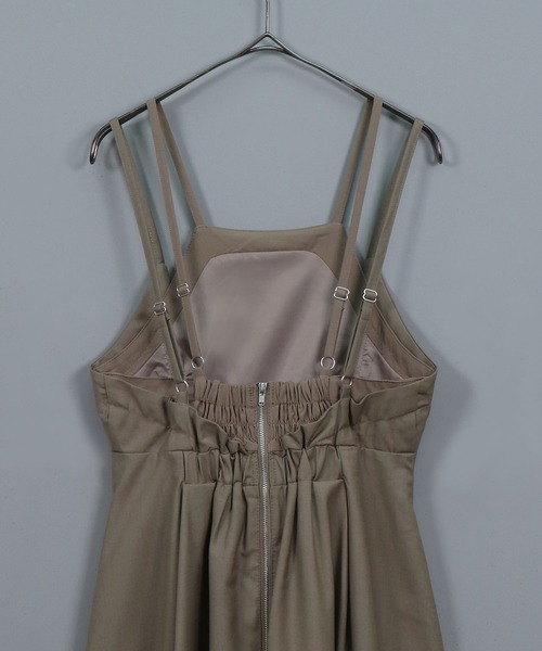 &g'aime(アンジェム)の「【&g’aime】レイヤードキャミワンピース(ワンピース・レディース・チャコールグレー/ブラック/モカ・FREE)」の8枚目の写真