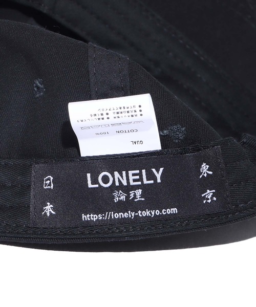 LONELY/論理（ロンリー）の「LONELY(論理)/ロンリー COTTON DAMAGED CLASSIC LOGO CAP ロゴ刺繍 キャップ（キャップ・メンズ・ベージュ/ブラック・FREE）」の7枚目の写真