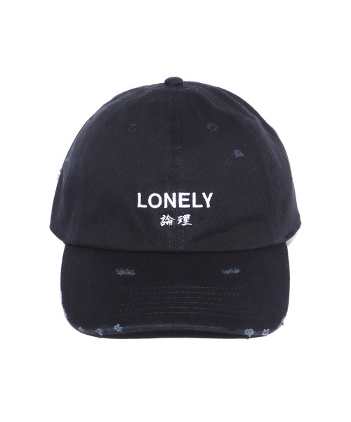 LONELY/論理（ロンリー）の「LONELY(論理)/ロンリー COTTON DAMAGED CLASSIC LOGO CAP ロゴ刺繍 キャップ（キャップ・メンズ・ベージュ/ブラック・FREE）」の12枚目の写真