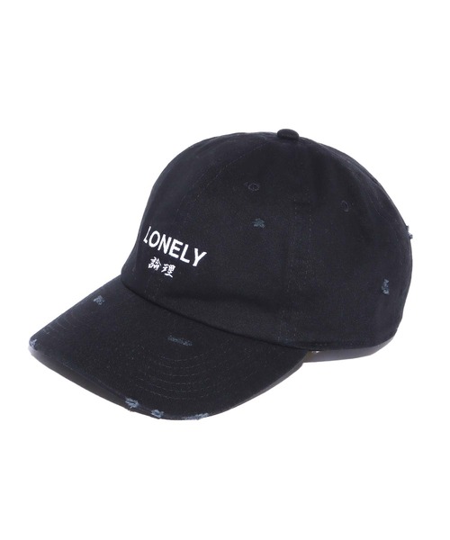 LONELY/論理（ロンリー）の「LONELY(論理)/ロンリー COTTON DAMAGED CLASSIC LOGO CAP ロゴ刺繍 キャップ（キャップ・メンズ・ベージュ/ブラック・FREE）」の13枚目の写真