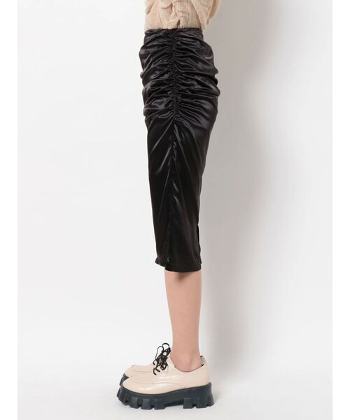 EMODA（エモダ）の「サイドギャザーフレアスカート（スカート・レディース・グレー/ブラック・SMALL/MEDIUM）」の9枚目の写真