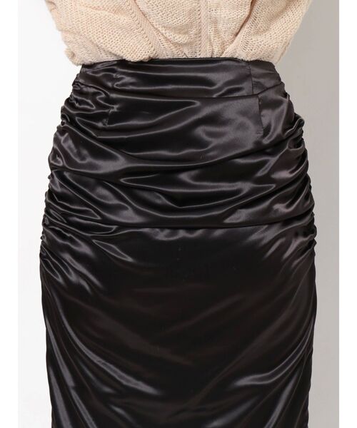 EMODA（エモダ）の「サイドギャザーフレアスカート（スカート・レディース・グレー/ブラック・SMALL/MEDIUM）」の12枚目の写真