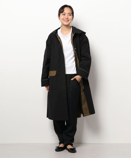 Chez toi(シェトワ)の「バイカラーモッズコート(モッズコート・レディース・ブラック/ベージュ/キャメル・FREE)」の4枚目の写真