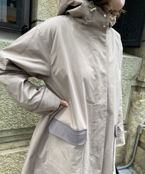 Chez toi(シェトワ)の「バイカラーモッズコート(モッズコート・レディース・ブラック/ベージュ/キャメル・FREE)」の16枚目の写真