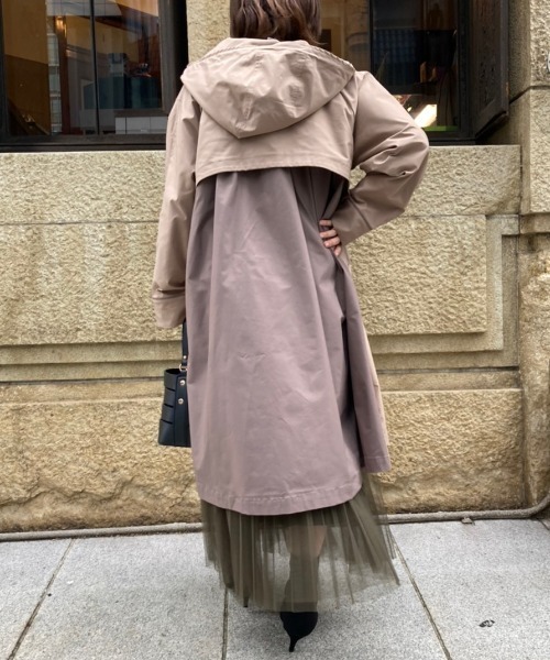 Chez toi(シェトワ)の「バイカラーモッズコート(モッズコート・レディース・ブラック/ベージュ/キャメル・FREE)」の12枚目の写真