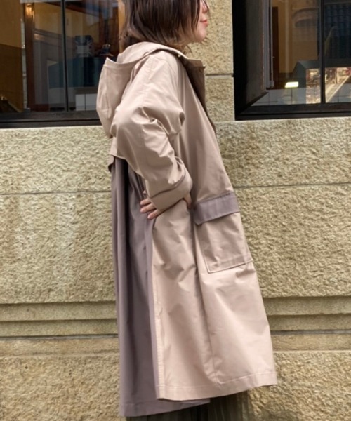 Chez toi(シェトワ)の「バイカラーモッズコート(モッズコート・レディース・ブラック/ベージュ/キャメル・FREE)」の14枚目の写真