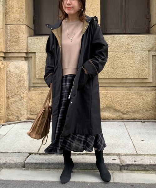 Chez toi(シェトワ)の「バイカラーモッズコート(モッズコート・レディース・ブラック/ベージュ/キャメル・FREE)」の19枚目の写真