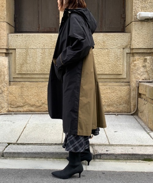 Chez toi(シェトワ)の「バイカラーモッズコート(モッズコート・レディース・ブラック/ベージュ/キャメル・FREE)」の20枚目の写真