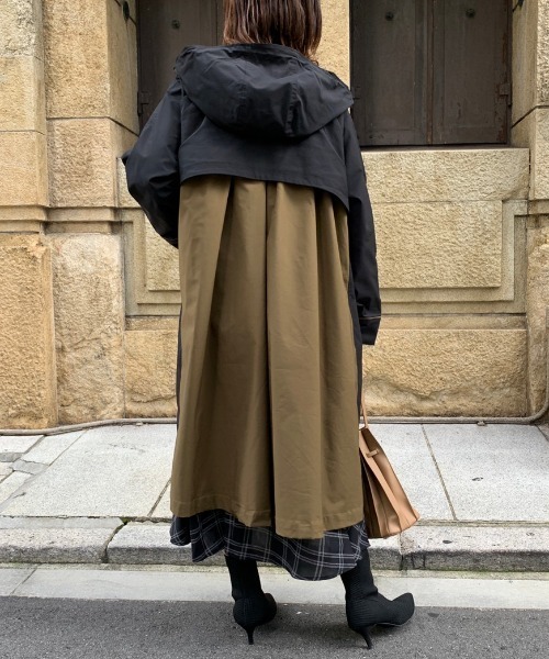 Chez toi(シェトワ)の「バイカラーモッズコート(モッズコート・レディース・ブラック/ベージュ/キャメル・FREE)」の21枚目の写真