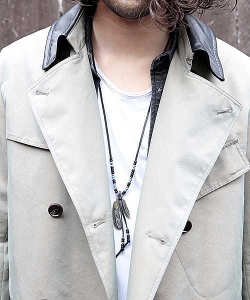 RATTLE TRAP（ラトルトラップ）の「【ライナー着脱可能】襟レザー切り替えトレンチコート（トレンチコート・メンズ・カーキ・S/M/L）」の19枚目の写真