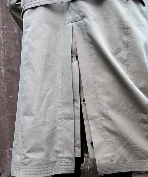 RATTLE TRAP（ラトルトラップ）の「【ライナー着脱可能】襟レザー切り替えトレンチコート（トレンチコート・メンズ・カーキ・S/M/L）」の20枚目の写真