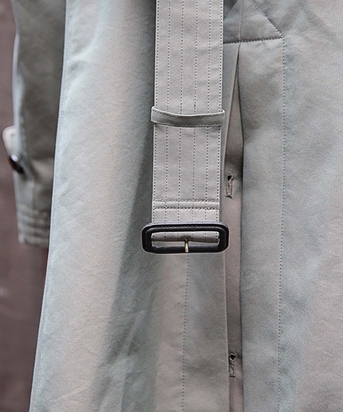 RATTLE TRAP（ラトルトラップ）の「【ライナー着脱可能】襟レザー切り替えトレンチコート（トレンチコート・メンズ・カーキ・S/M/L）」の4枚目の写真