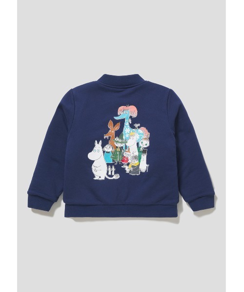 Design Tshirts Store graniph(デザイン ティーシャツ ストア グラニフ)の「ムーミンフレンズとスティンキー(ムーミン)|コラボキッズリバーシブルボアブルゾン(ブルゾン・キッズ・ネイビー・110/130)」の3枚目の写真