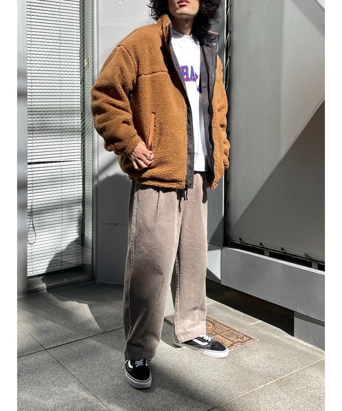 FIRST DOWN（ファーストダウン）の「【FIRST DOWN】リバーシブルボアジャケット（ブルゾン・メンズ・ブラック/キャメル/オフホワイト・LARGE/X-LARGE）」の10枚目の写真