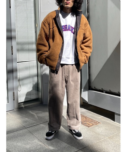 FIRST DOWN（ファーストダウン）の「【FIRST DOWN】リバーシブルボアジャケット（ブルゾン・メンズ・ブラック/キャメル/オフホワイト・LARGE/X-LARGE）」の9枚目の写真