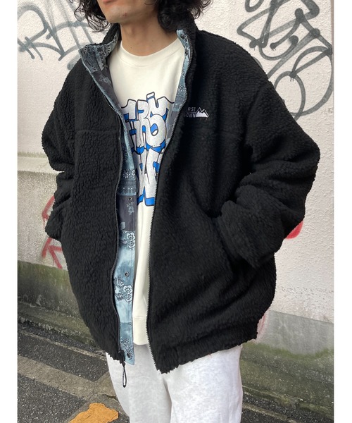 FIRST DOWN（ファーストダウン）の「【FIRST DOWN】リバーシブルボアジャケット（ブルゾン・メンズ・ブラック/キャメル/オフホワイト・LARGE/X-LARGE）」の21枚目の写真