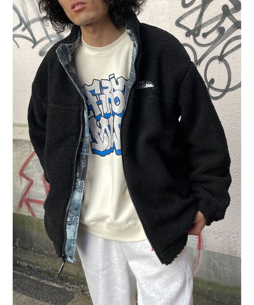 FIRST DOWN（ファーストダウン）の「【FIRST DOWN】リバーシブルボアジャケット（ブルゾン・メンズ・ブラック/キャメル/オフホワイト・LARGE/X-LARGE）」の20枚目の写真