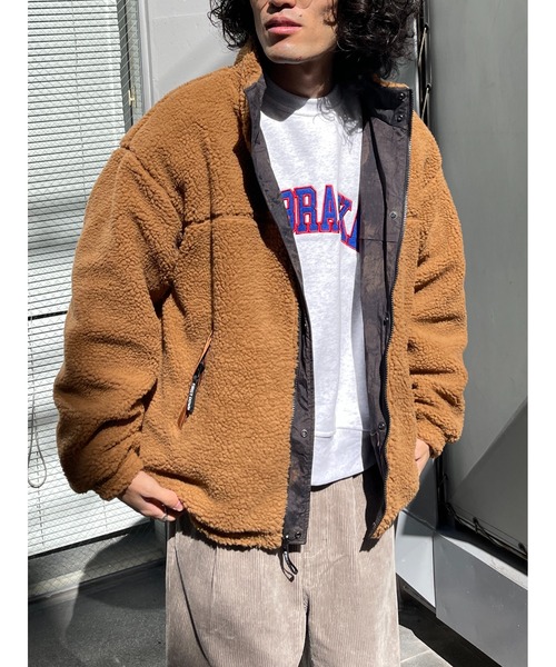 FIRST DOWN（ファーストダウン）の「【FIRST DOWN】リバーシブルボアジャケット（ブルゾン・メンズ・ブラック/キャメル/オフホワイト・LARGE/X-LARGE）」の6枚目の写真