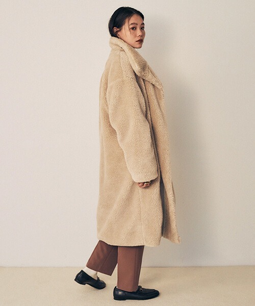 CREDONA（クレドナ）の「ロングボアコート（その他アウター・レディース・ホワイト系その他/ベージュ系その他/ブラウン系その他・FREE）」の14枚目の写真