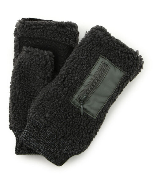 AVIREX(アヴィレックス)の「BOA GLOVES/ ボアデミグラブ/ グローブ(手袋・レディース・チャコール/タン・FREE)」の2枚目の写真