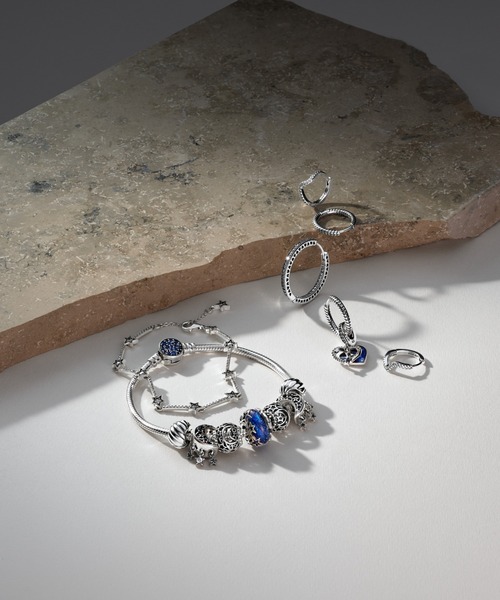 PANDORA 星と青いチャーム ブレスレット PANDORA 星と青いチャーム ブレスレット