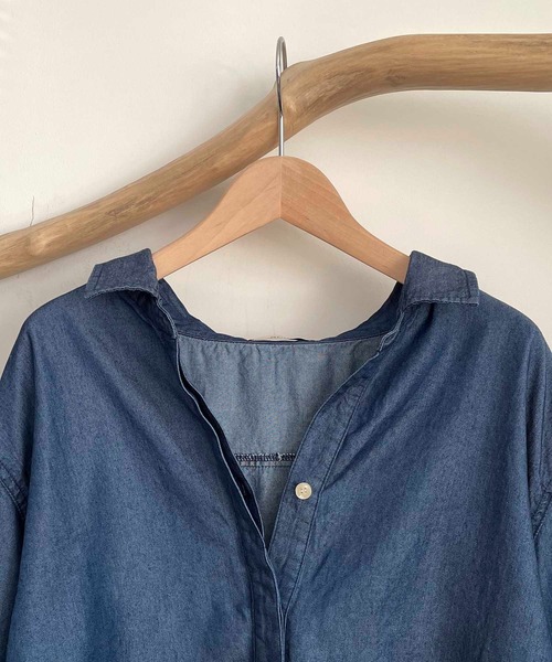 CANAL JEAN RED CHOP WORKS 襟付きレースアップシャツ（RCW