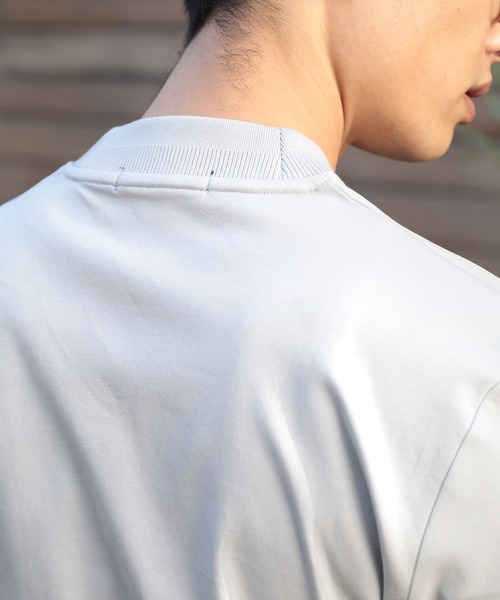 UNION STATION（ユニオンステーション）の「シルケットスムースVネックTシャツ/TAILOR T-SHIRTライン（Tシャツ/カットソー・メンズ・ホワイト/ライトグレー/ネイビー・LL/M/L）」の19枚目の写真