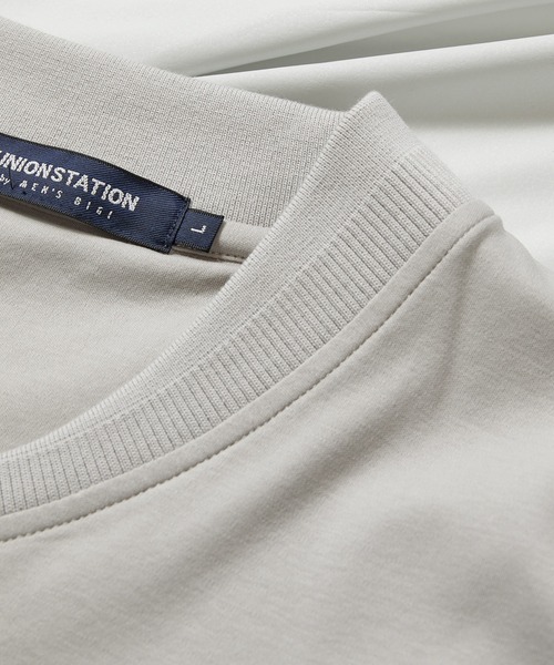 UNION STATION（ユニオンステーション）の「シルケットスムースVネックTシャツ/TAILOR T-SHIRTライン（Tシャツ/カットソー・メンズ・ホワイト/ライトグレー/ネイビー・LL/M/L）」の11枚目の写真