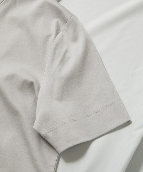 UNION STATION（ユニオンステーション）の「シルケットスムースVネックTシャツ/TAILOR T-SHIRTライン（Tシャツ/カットソー・メンズ・ホワイト/ライトグレー/ネイビー・LL/M/L）」の14枚目の写真