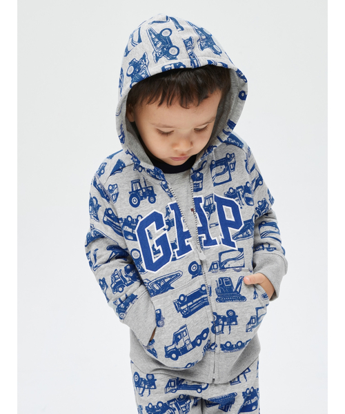 GAP（ギャップ）の「Gapロゴ パーカー (幼児・セットアップ対応)（パーカー・キッズ・ブルー/グリーン・12-18M/18-24M/2 YRS/3 YRS/4 YRS/5 YRS）」の2枚目の写真