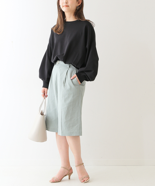 スローブイエナ　未使用新品　ネイビー コットン タック入り ハーフパンツ パンツ コットンハーフパンツ レディース : ZOZOTOWN Yahoo!店