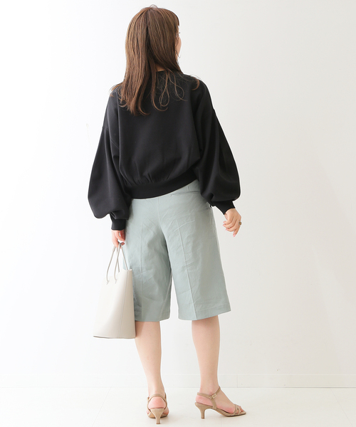 SLOBE IENA（スローブイエナ）の「ソフトリネンハーフパンツ◆（その他パンツ・レディース・ブラック/グリーン系その他・38/36）」の17枚目の写真