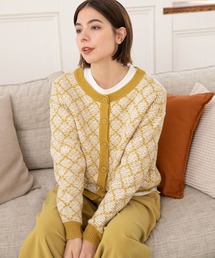 niko and... | 2WAYジャカード柄クルーニットカーディガン(ニット/セーター)