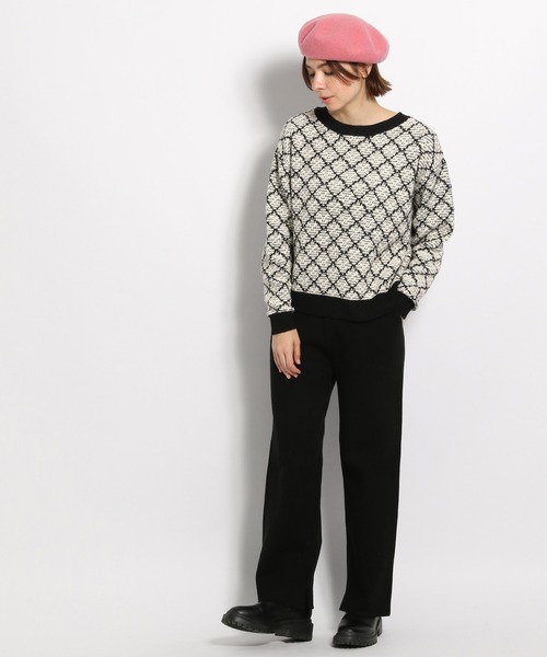 2.美品❗️マークアンドロナ 防風裏地付き 　ニットセーター　46 niko and…（ニコアンド） ニット セーター 「NASU FARM VILLAGE