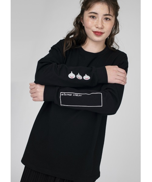 Design Tshirts Store graniph(デザイン ティーシャツ ストア グラニフ)の「ドラゴンクエスト DQ+g ロングスリーブTシャツ エンカウント(Tシャツ/カットソー・メンズ・ブラック・SMALL/MEDIUM/LARGE/X-LARGE/X-SMALL)」の2枚目の写真