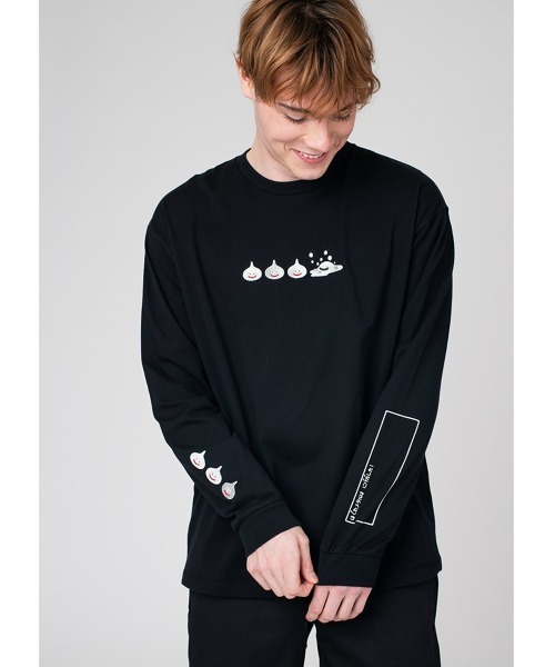 Design Tshirts Store graniph(デザイン ティーシャツ ストア グラニフ)の「ドラゴンクエスト DQ+g ロングスリーブTシャツ エンカウント(Tシャツ/カットソー・メンズ・ブラック・SMALL/MEDIUM/LARGE/X-LARGE/X-SMALL)」の10枚目の写真