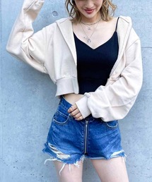 コンパクトスウェットZIPパーカー