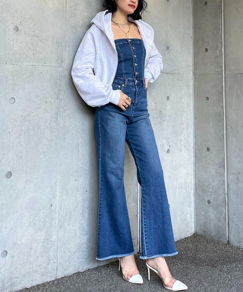 SPIRALGIRL（スパイラルガール）の「コンパクトスウェットZIPパーカー（パーカー・レディース・ベージュ/ネイビー/グレー・FREE）」の5枚目の写真