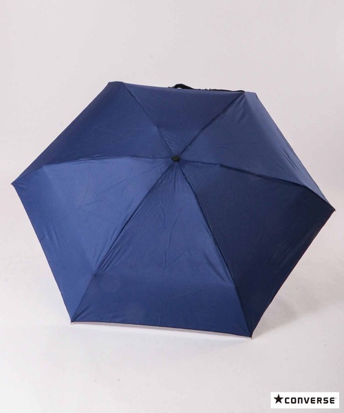 CONVERSE（コンバース）の「CONVERSE 折りたたみ傘（折りたたみ傘・レディース・ブラック/ネイビー/グレー・50）」の3枚目の写真