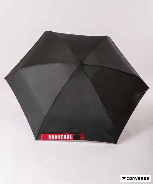 CONVERSE（コンバース）の「CONVERSE 折りたたみ傘（折りたたみ傘・レディース・ブラック/ネイビー/グレー・50）」の2枚目の写真