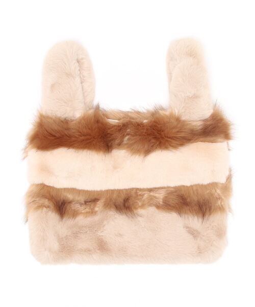 Donnaruma（ドンナルンマ）の「フワかわ！！エコファーハンドバッグ（トートバッグ・レディース・ベージュ/ブラウン/グレー/アイボリー・1/2）」の2枚目の写真