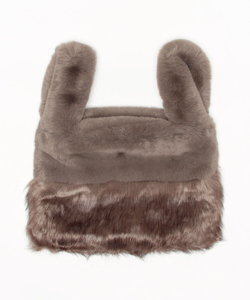 Donnaruma（ドンナルンマ）の「フワかわ！！エコファーハンドバッグ（トートバッグ・レディース・ベージュ/ブラウン/グレー/アイボリー・1/2）」の7枚目の写真