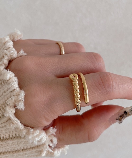 y/m by misato（イムバイミサト）の「ポイントチェーンクロスリング（リング・レディース・シルバー/ゴールド・FREE）」の10枚目の写真